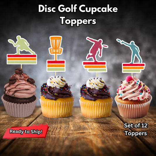 Disc Golf Cupcake Toppers