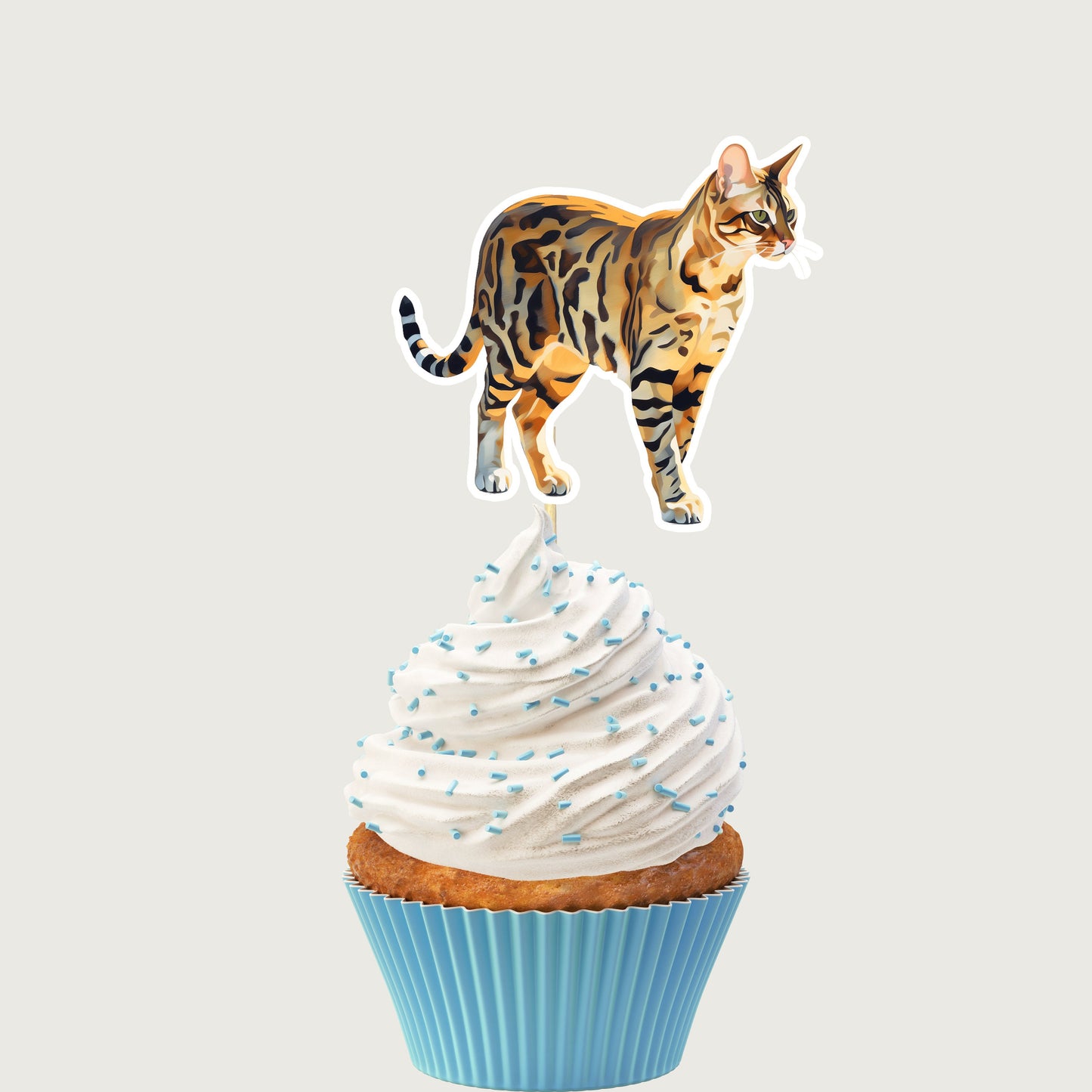 Bengal Cat Cupcake Toppers