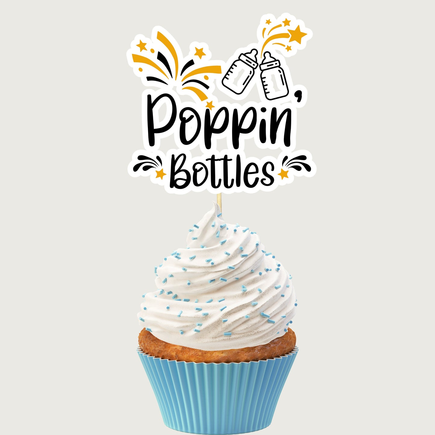 Poppin Bottles Cupcake Toppers