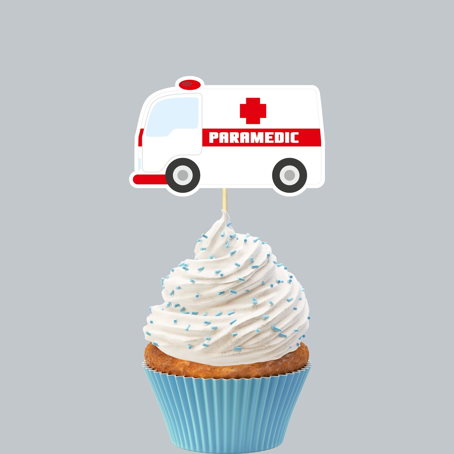 Rescue Vehicle Cupcake Toppers