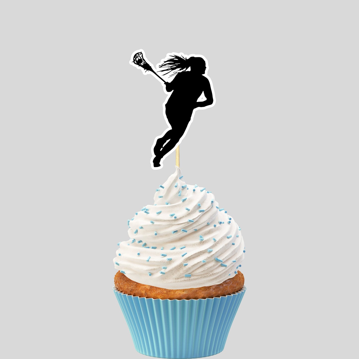 Woman Lacrosse Cupcake Toppers