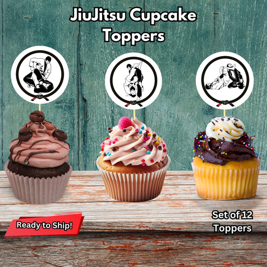 Jiu Jitsu Cupcake Toppers